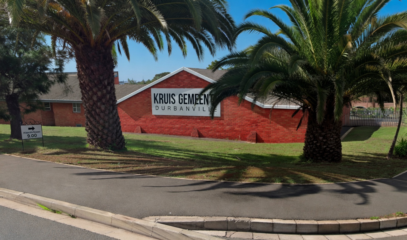 Kruis Gemeente Durbanville van die straat af
